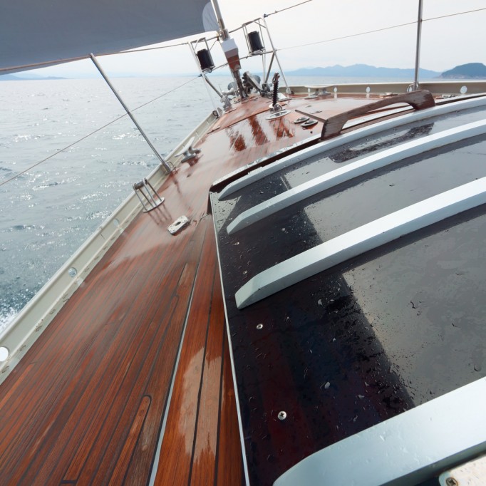 sail boat navigating on the ocean